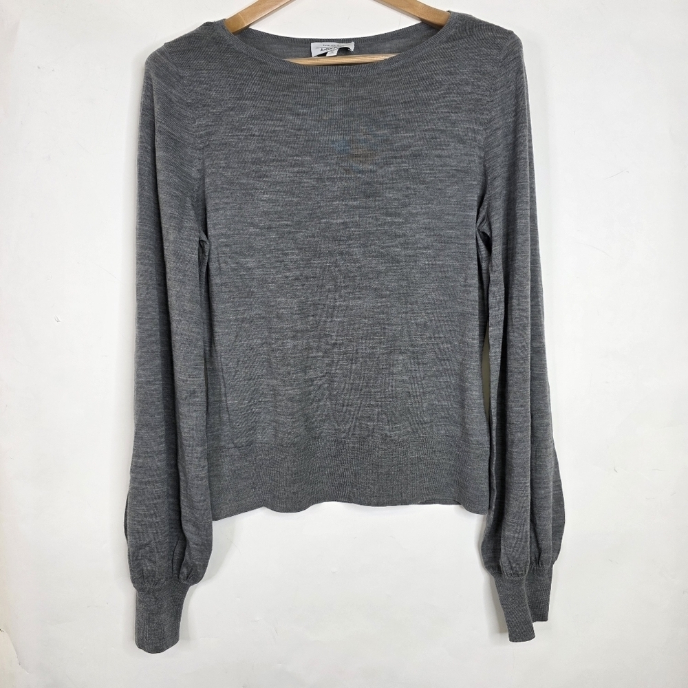 COS fine knit bubble sleeves wool pullover